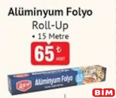 ROLL-UP ALÜMİNYUM FOLYO 15 M fiyat ve kampanya bilgisi